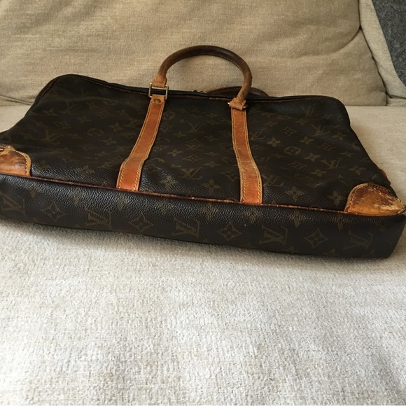 🟤FIRM-Vintage Authentic Vuitton Monogram Porte Documents Case Large Bag *LOWEST* - Picture 14 of 15